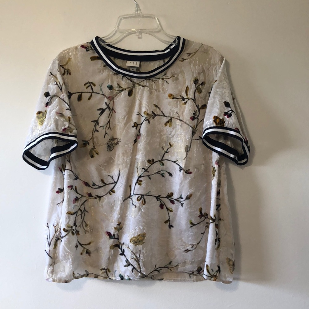Floral sheer top